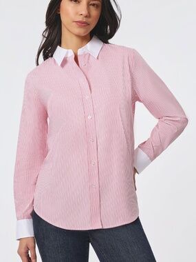 Jones New York Womens Striped Button up Shirt, Style  size M